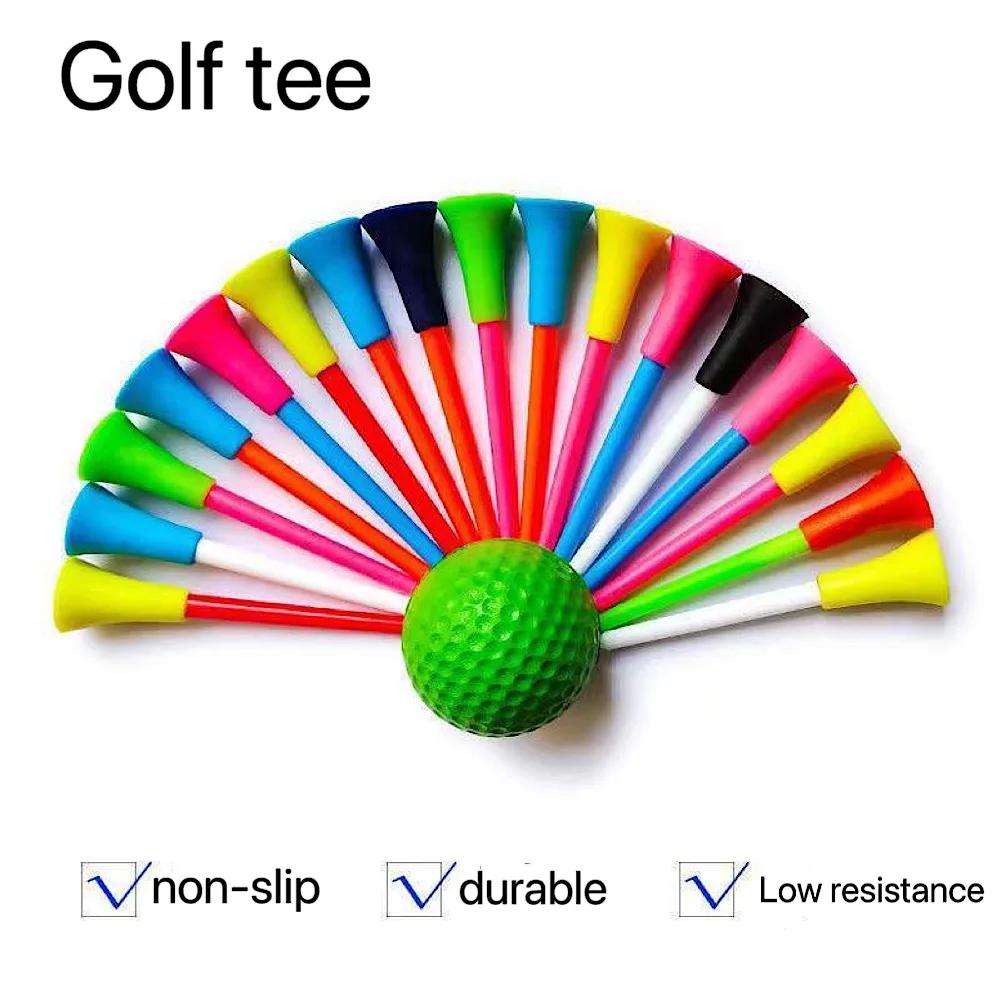 플라스틱 골프 티 멀티 컬러 내구성 고무 쿠션, 탑 골프 티, 골프 액세서리, 골프 공 거치대, 8.3cm, 72mm, 54mm, 50 개
